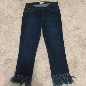 Judy Blue dark wash frayed hem size 13/31
